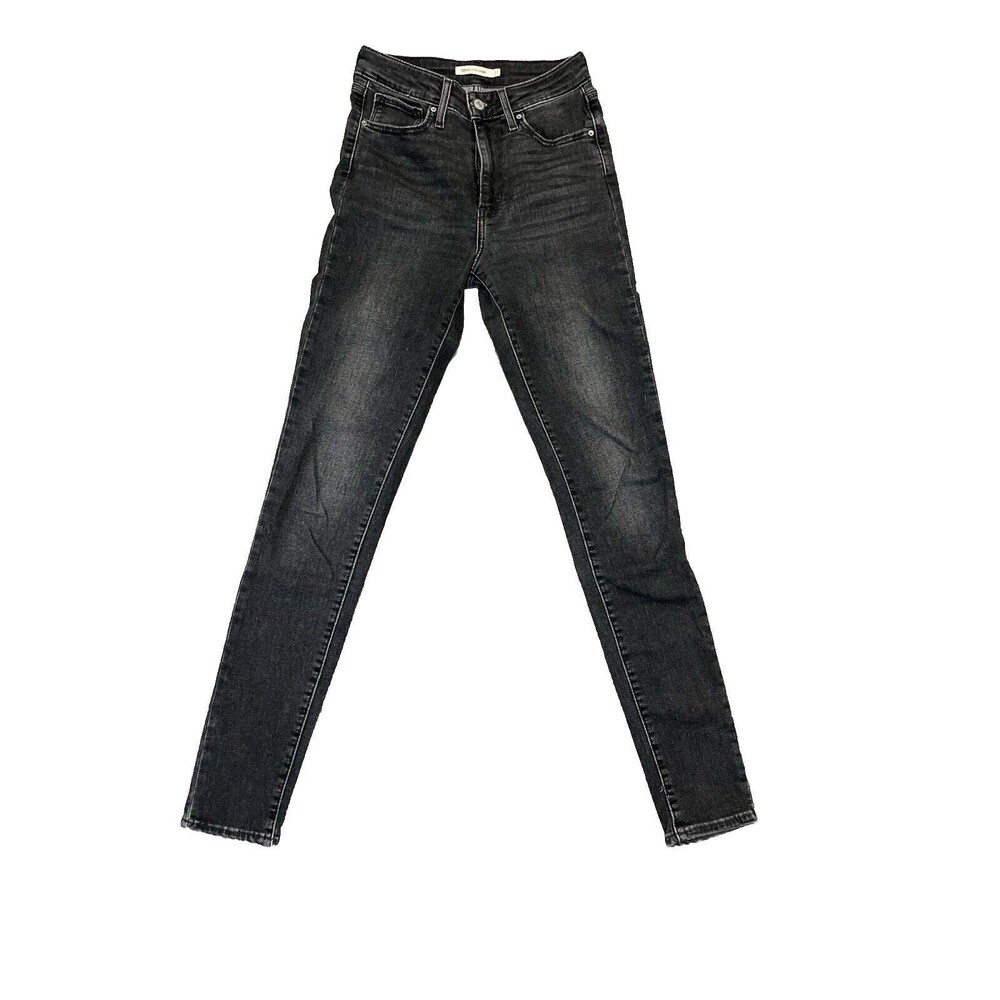Womens Levi’s 721 High Rise Skinny Stretch JEANS Black Size 27